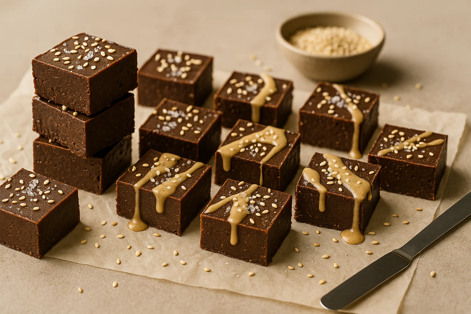 Tahini Halva Chocolate Fudge