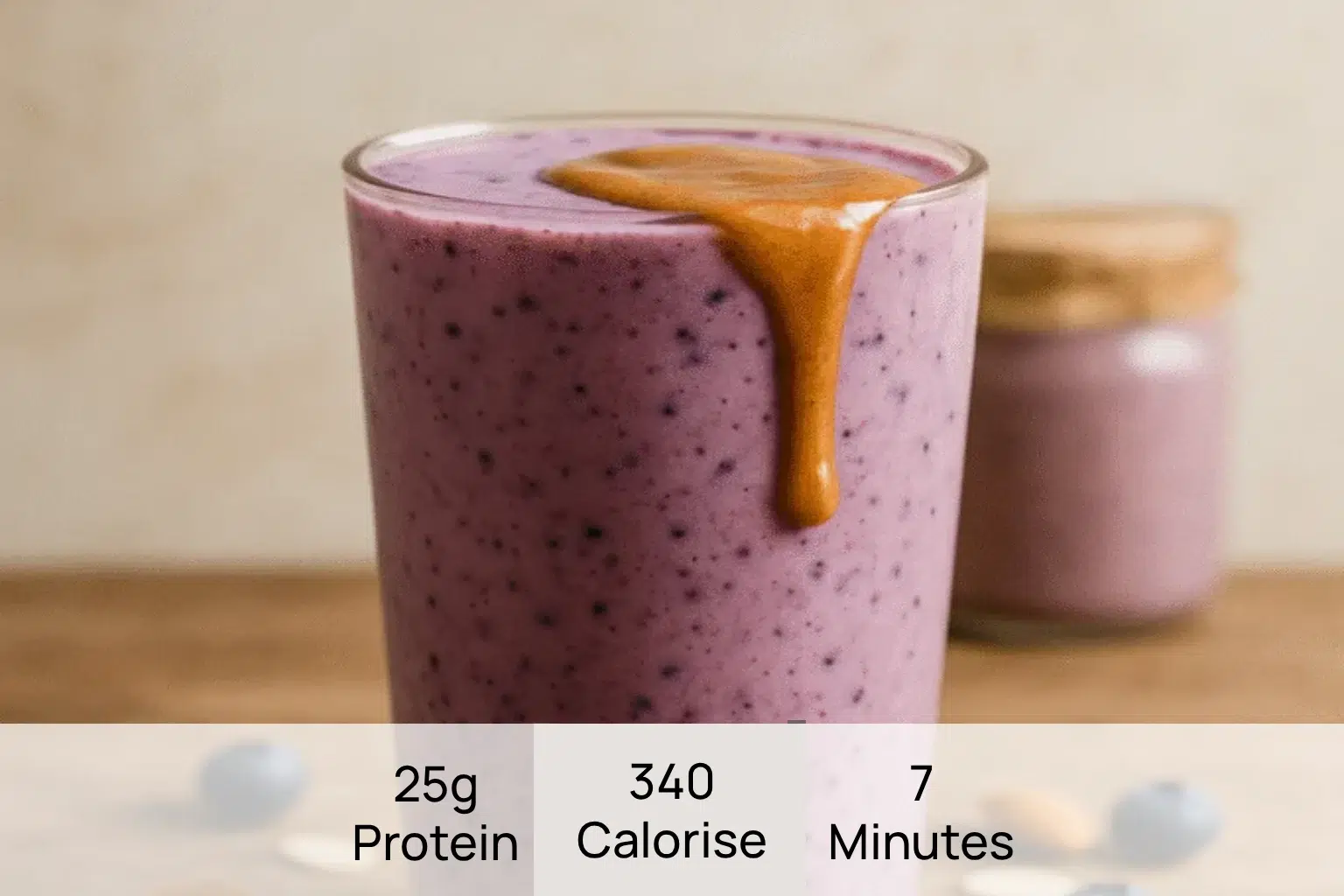 שייק מאוכמניות ושקדים מלא בערכים בריאים וחלבון