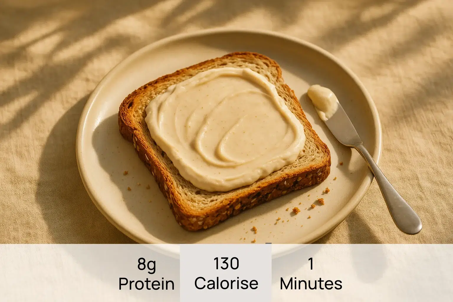 כריך בריא עם קשיו וחלבון