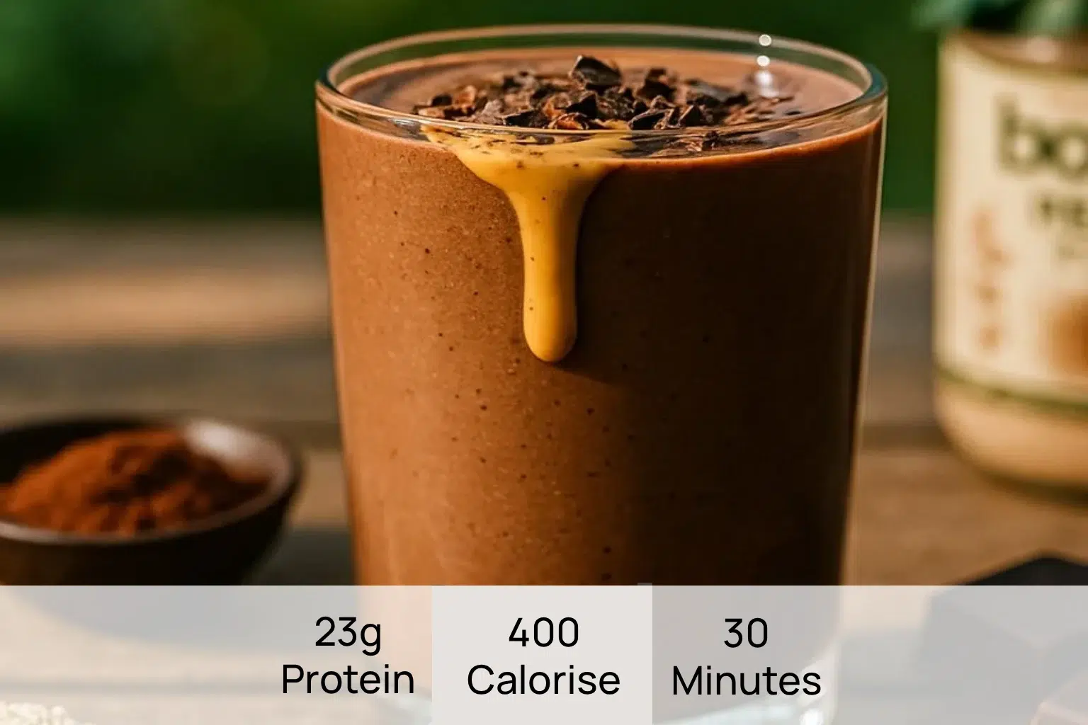 שייק שוקולד חמאת בוטנים בריא