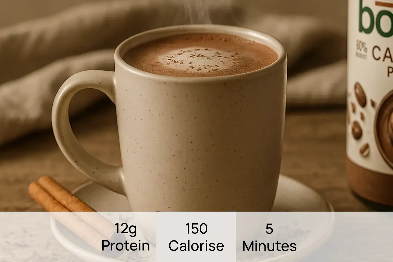 שוקו בריא שנעשה ללא תוספת סוכר ועם עוד חלבון