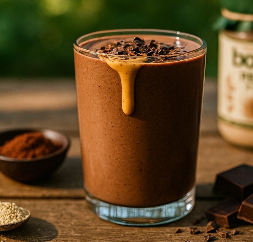 שייק שוקולד חמאת בוטנים בריא