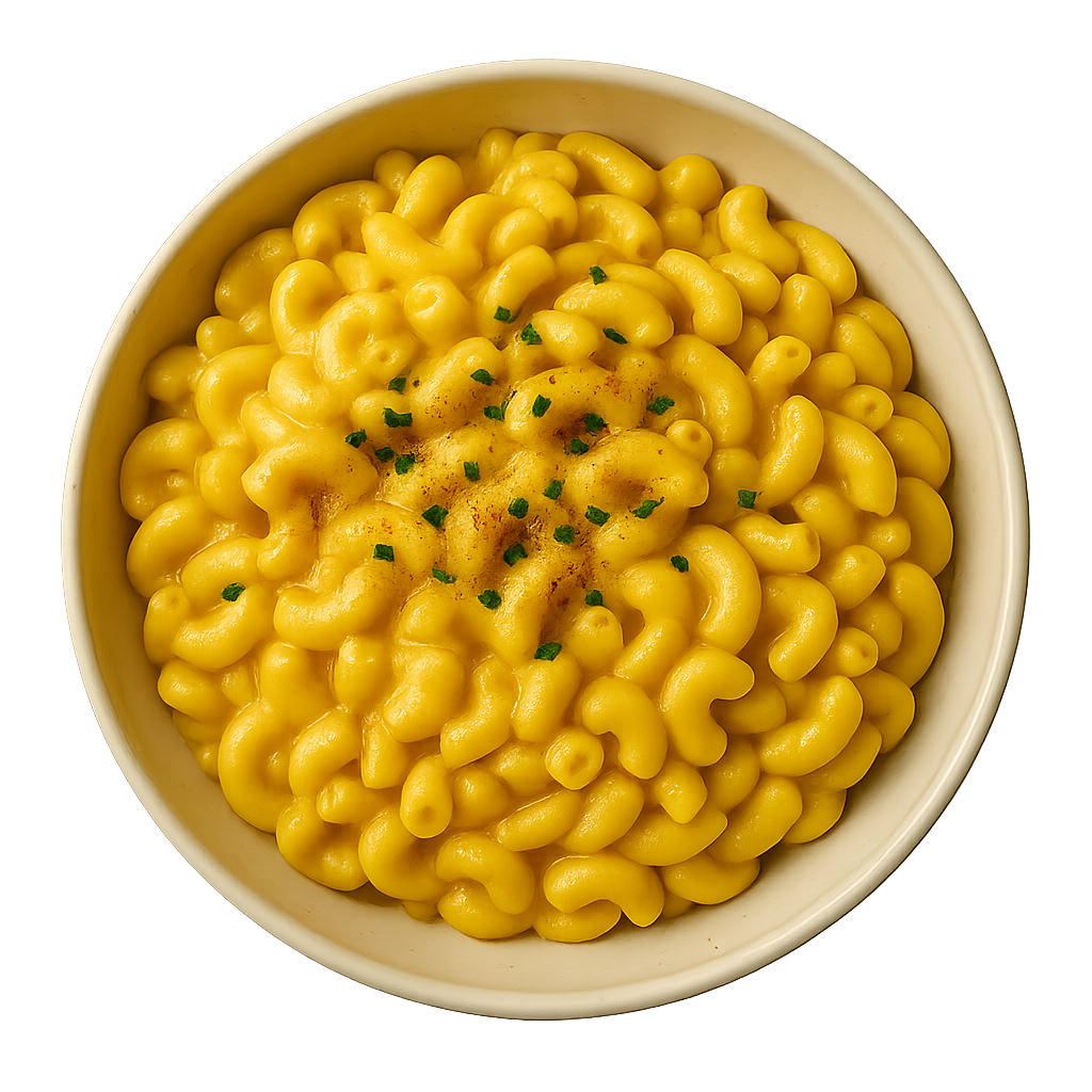 קערה עם מק אנד צ'יז צמחוני עם קשיו