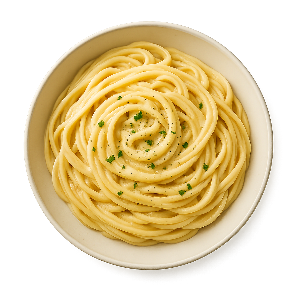 צלחת פסטה ברוטב גבינה מקשיו צמחוני מעולה של Botenz