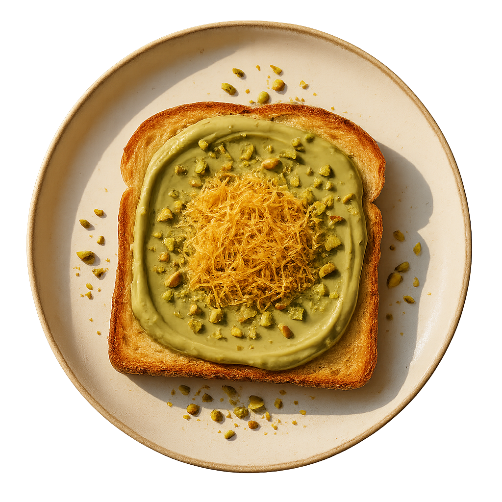 Pistachio Kunafa Toasts recipe