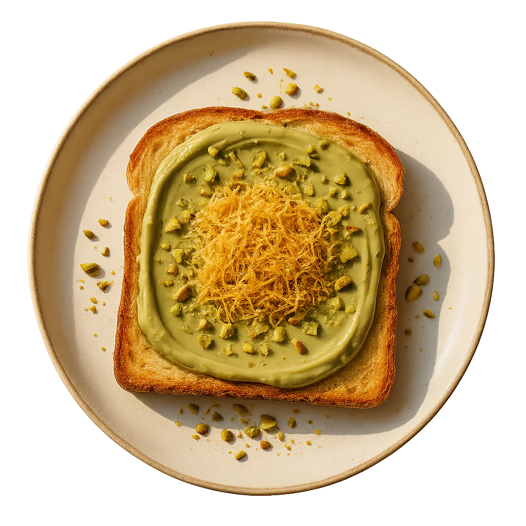 Pistachio Kunafa Toasts recipe
