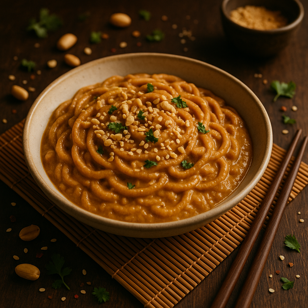 chinese protein chutney recipe — peanut dish plated and ready to serve