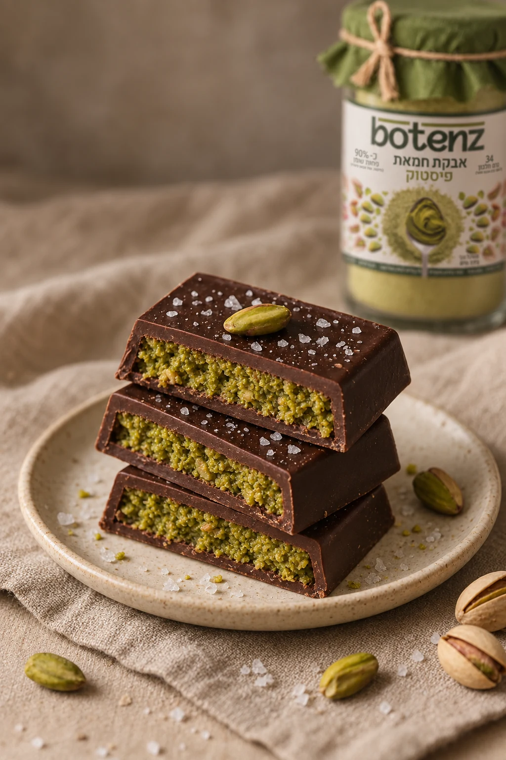 high protein dubai chocolate bar with a lot pf pistachio butter recipe
